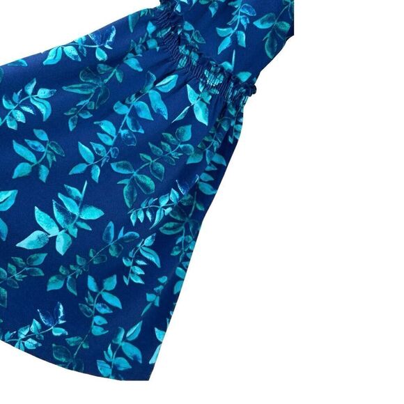 Pip & Vine Bell Sleeve Blue Floral Tunic Dress Maternity Size L - Picture 7 of 13